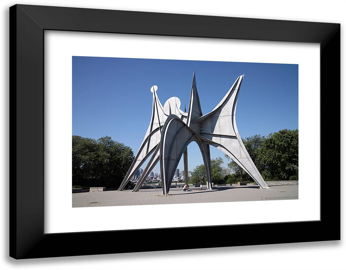 Man 24x19 Black Modern Wood Framed Art Print Poster by Calder, Alexander
