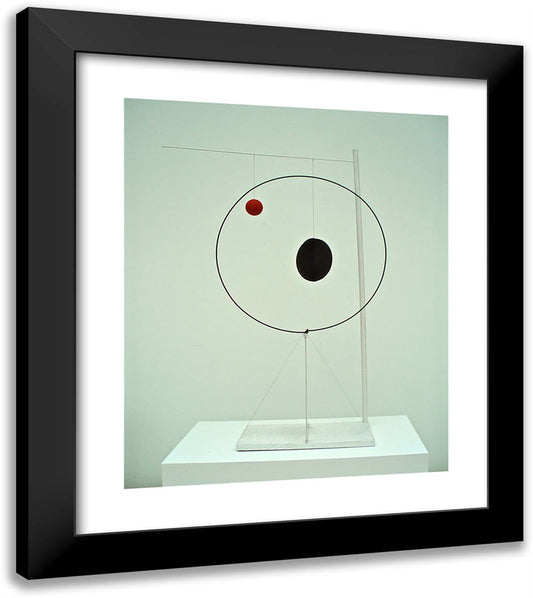 Object with Red Ball 20x23 Black Modern Wood Framed Art Print Poster by Calder, Alexander