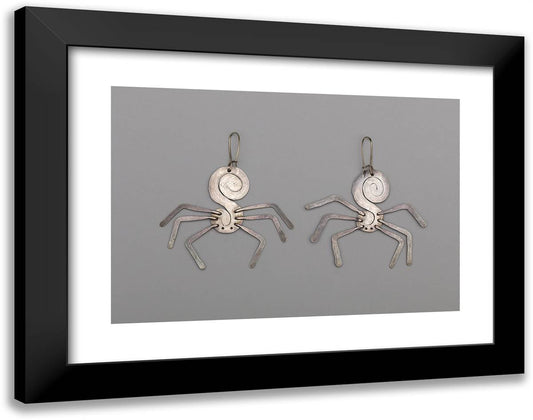 Pair of Spider Earrings 24x19 Black Modern Wood Framed Art Print Poster by Calder, Alexander