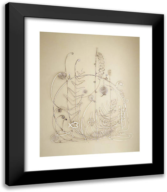 Silver Bed Head  20x23 Black Modern Wood Framed Art Print Poster by Calder, Alexander
