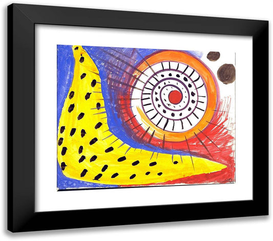 Spiral Composition  23x20 Black Modern Wood Framed Art Print Poster by Calder, Alexander