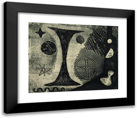 The Big I  23x20 Black Modern Wood Framed Art Print Poster by Calder, Alexander