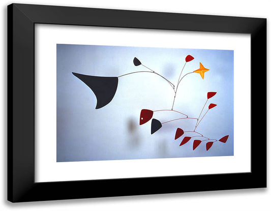 The Star 24x19 Black Modern Wood Framed Art Print Poster by Calder, Alexander