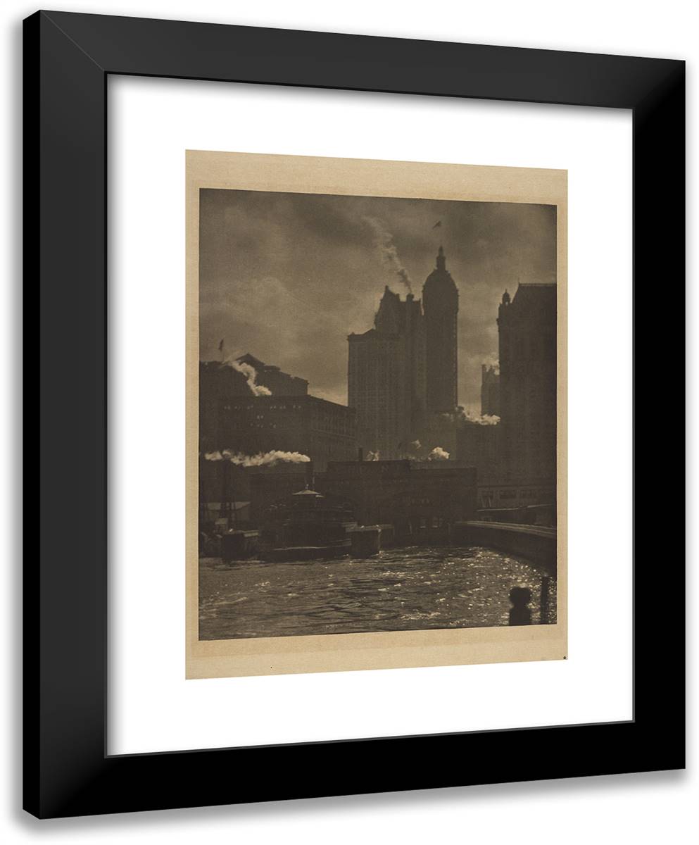 City of Ambition 19x24 Black Modern Wood Framed Art Print Poster by Stieglitz, Alfred