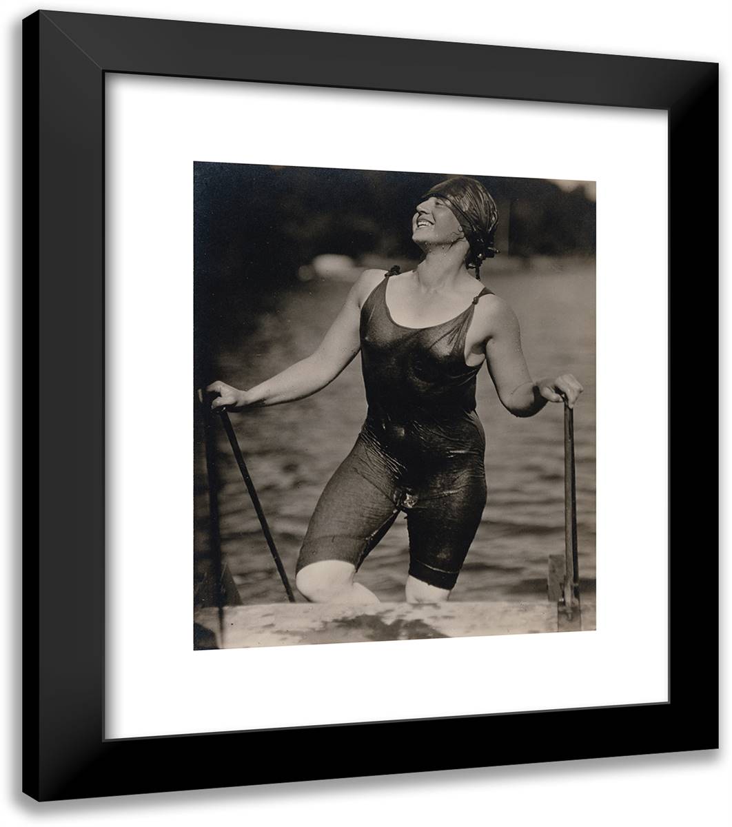 Ellen Koeniger, Lake George 20x23 Black Modern Wood Framed Art Print Poster by Stieglitz, Alfred