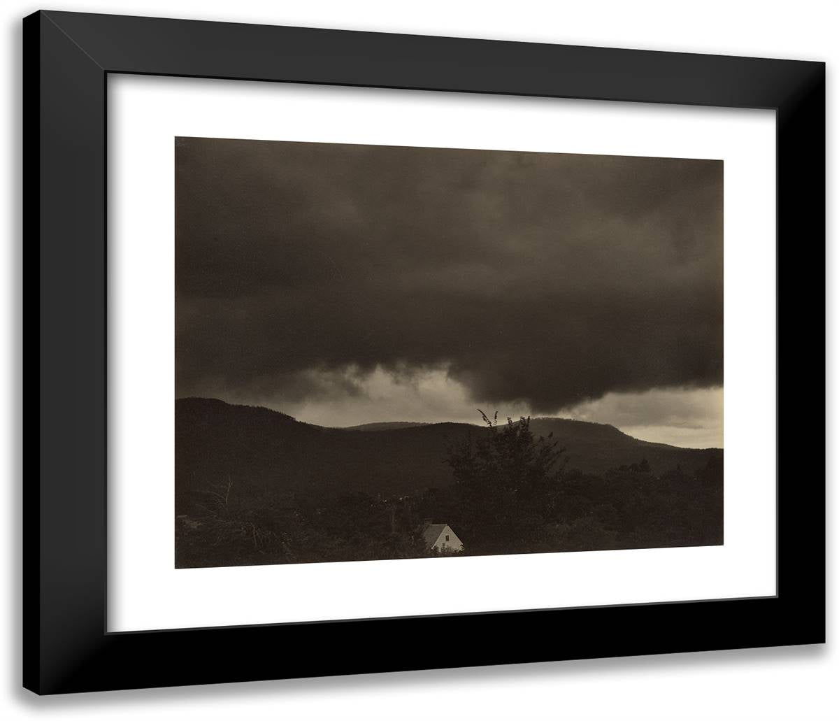 Music a Sequence of Ten Cloud Photographs, No. 1 23x20 Black Modern Wood Framed Art Print Poster by Stieglitz, Alfred