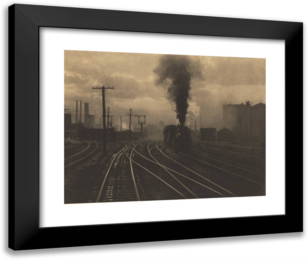 The Hand of Man I 24x20 Black Modern Wood Framed Art Print Poster by Stieglitz, Alfred
