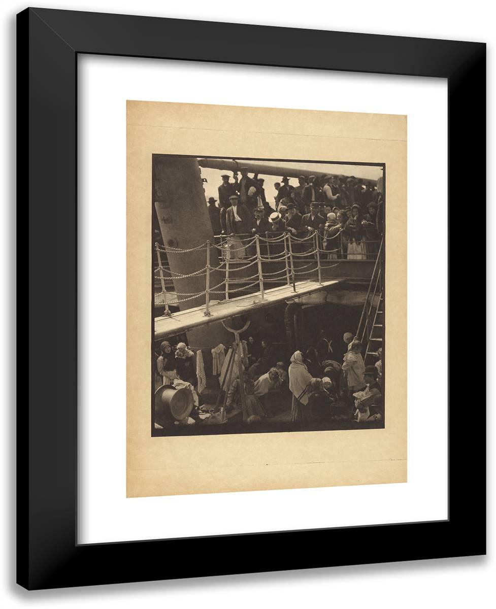 The Steerage 19x24 Black Modern Wood Framed Art Print Poster by Stieglitz, Alfred