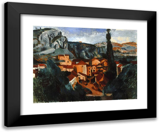 A VIllage 24x20 Black Modern Wood Framed Art Print Poster by Derain, Andre