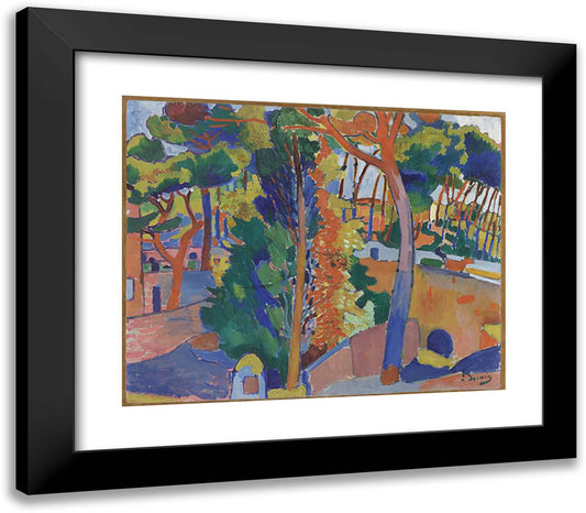 Bridge Over the Riou  23x20 Black Modern Wood Framed Art Print Poster by Derain, Andre