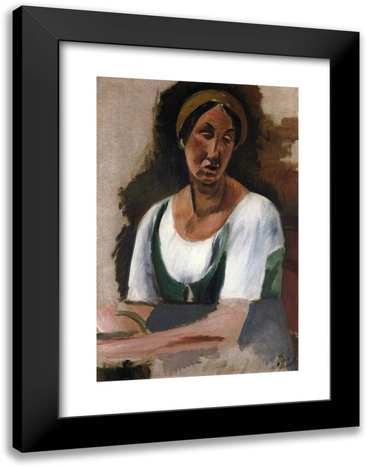 Bust of a Woman 18x24 Black Modern Wood Framed Art Print Poster by Derain, Andre