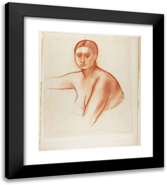 Bust of a Woman II 20x22 Black Modern Wood Framed Art Print Poster by Derain, Andre