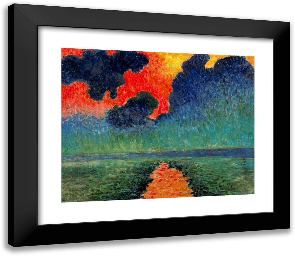 Effect of Sun on the Water, London 23x20 Black Modern Wood Framed Art Print Poster by Derain, Andre