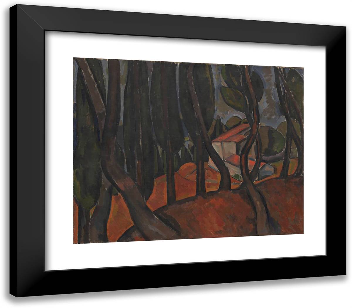 Forest at Martigues II 23x20 Black Modern Wood Framed Art Print Poster by Derain, Andre