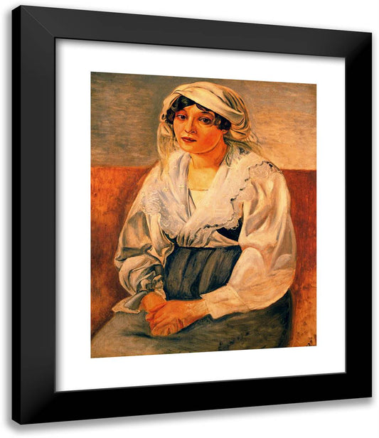 Italian Girl 20x24 Black Modern Wood Framed Art Print Poster by Derain, Andre