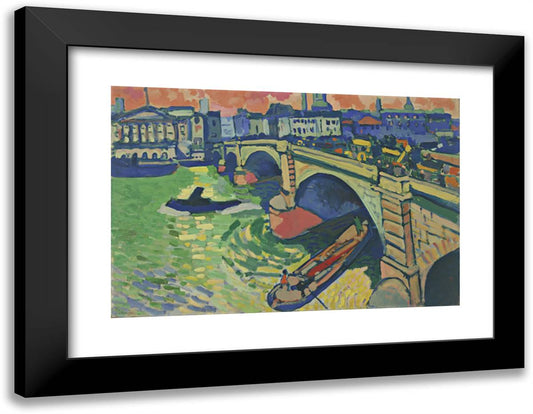 London Bridge 24x19 Black Modern Wood Framed Art Print Poster by Derain, Andre