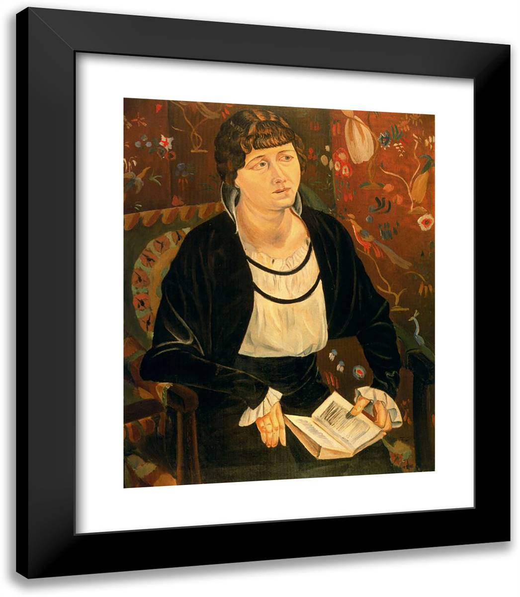 Portrait of a Woman 20x23 Black Modern Wood Framed Art Print Poster by Derain, Andre