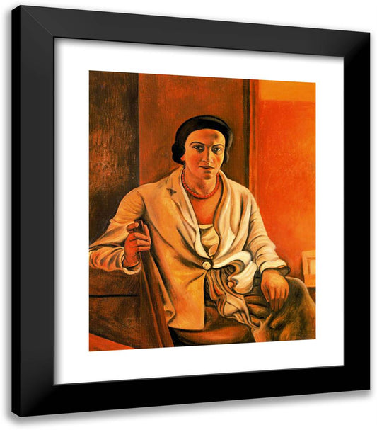 Portrait of Alice Derain 20x23 Black Modern Wood Framed Art Print Poster by Derain, Andre