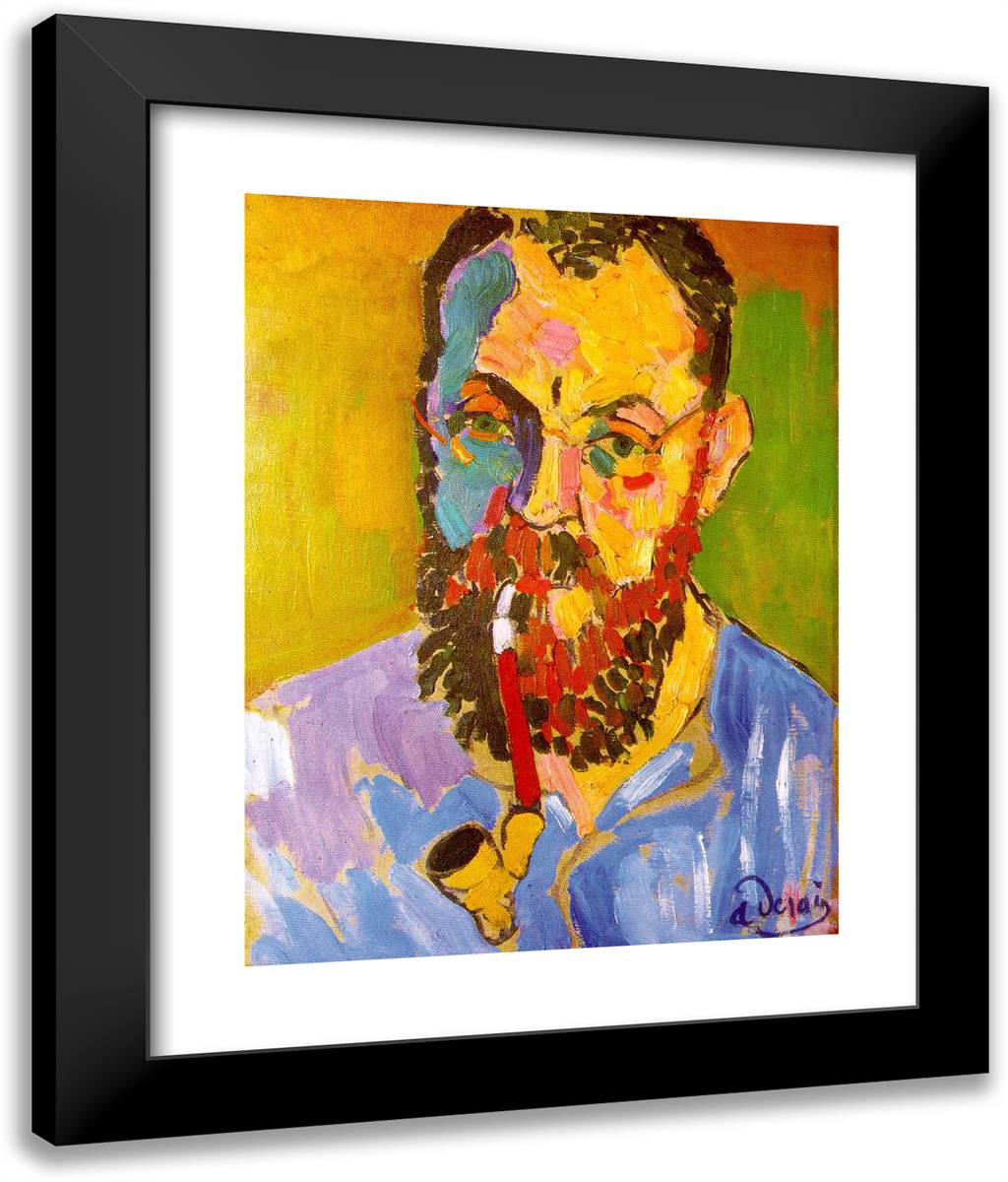 Portrait of Matisse 20x24 Black Modern Wood Framed Art Print Poster by Derain, Andre
