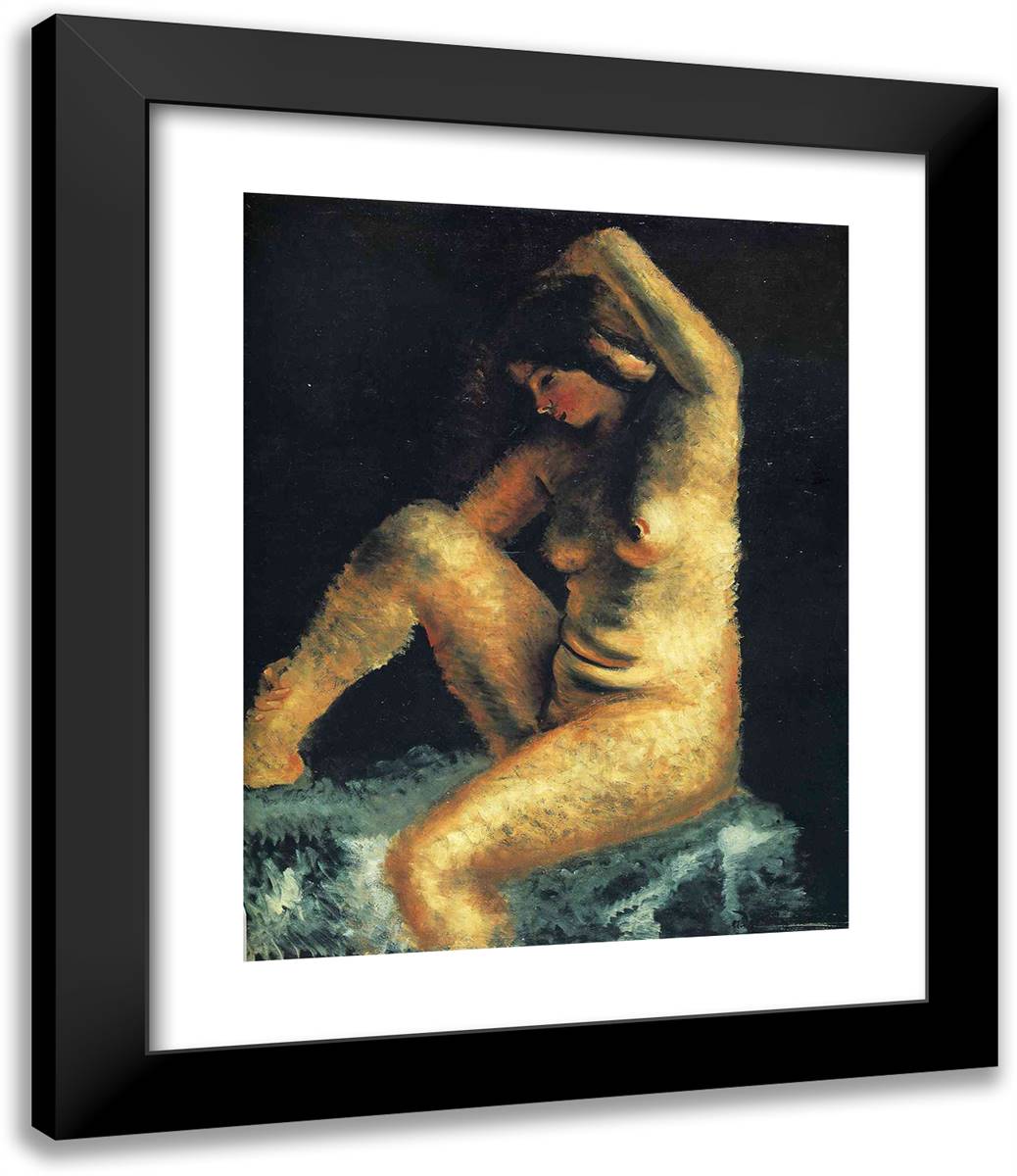 The Beautiful Model 20x24 Black Modern Wood Framed Art Print Poster by Derain, Andre