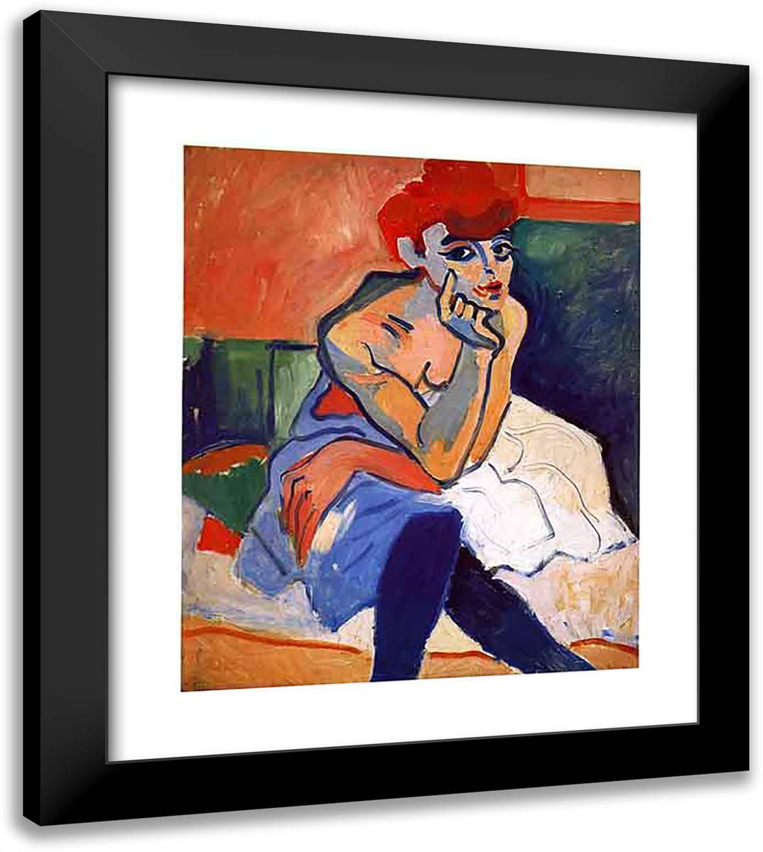 The Dancer 20x23 Black Modern Wood Framed Art Print Poster by Derain, Andre