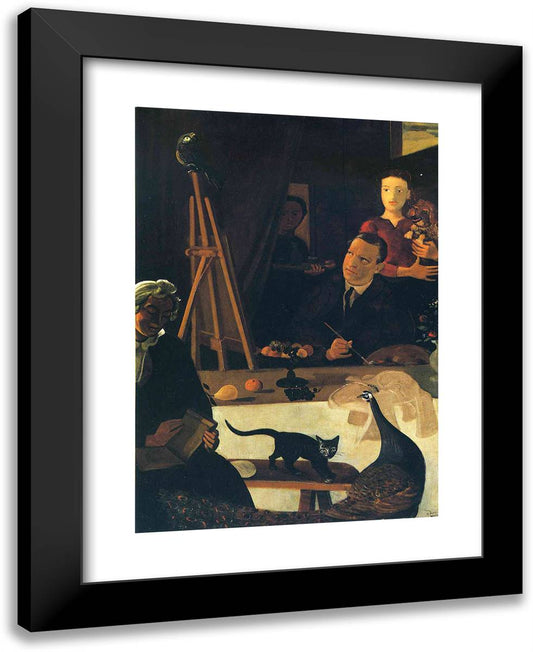 The Painter and His Family 19x24 Black Modern Wood Framed Art Print Poster by Derain, Andre