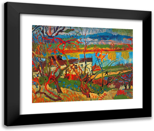 The River 24x20 Black Modern Wood Framed Art Print Poster by Derain, Andre