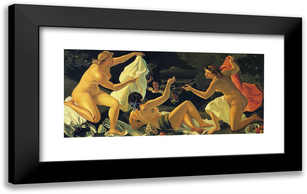 The Surprise 24x15 Black Modern Wood Framed Art Print Poster by Derain, Andre