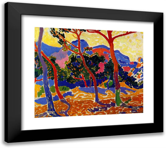 The Trees 22x20 Black Modern Wood Framed Art Print Poster by Derain, Andre