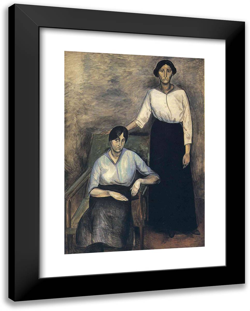 The Two Sisters 19x24 Black Modern Wood Framed Art Print Poster by Derain, Andre
