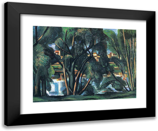 Trees on the Banks of the Seine 24x20 Black Modern Wood Framed Art Print Poster by Derain, Andre