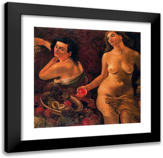 Two Naked Women and Still Life 21x20 Black Modern Wood Framed Art Print Poster by Derain, Andre