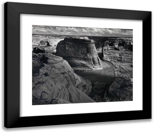 Canyon De Chelly 23x20 Black Modern Wood Framed Art Print Poster by Adams, Ansel