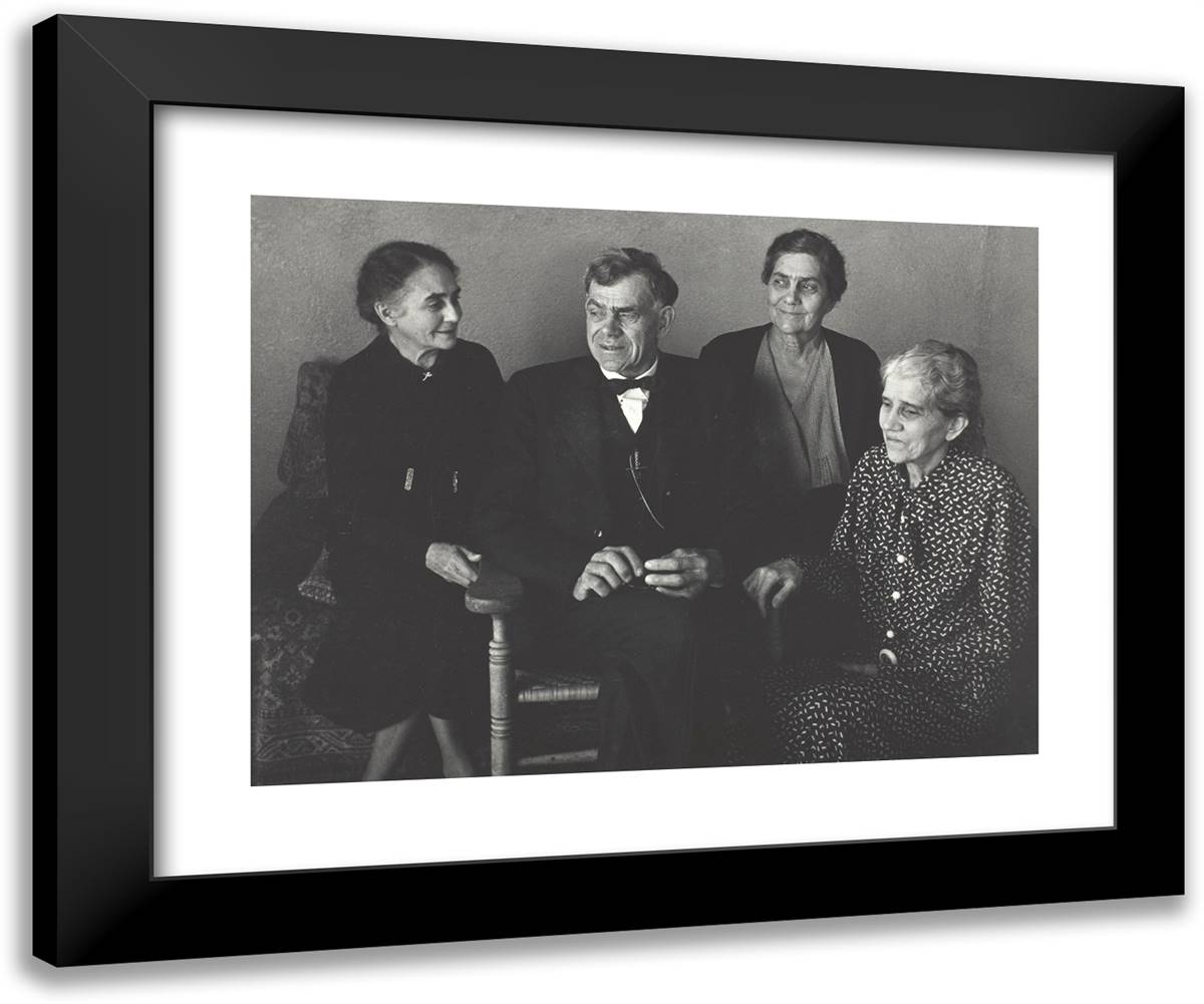 Family Portrait (Tresidder Family) 24x20 Black Modern Wood Framed Art Print Poster by Adams, Ansel