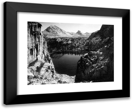 Marion Lake, Southern Sierra 24x20 Black Modern Wood Framed Art Print Poster by Adams, Ansel