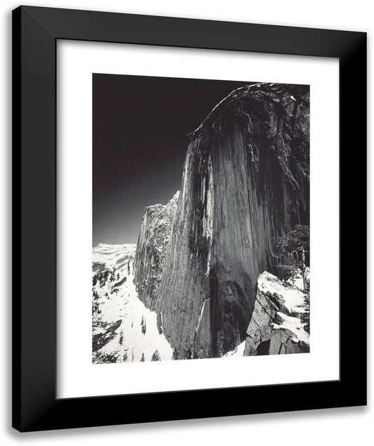 Monolith, the Face of Half Dome, Yosemite National Park 20x24 Black Modern Wood Framed Art Print Poster by Adams, Ansel