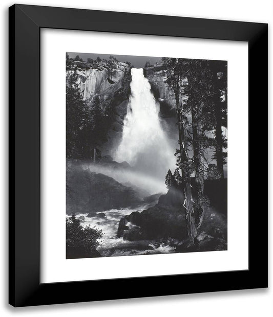 Nevada Fall, Rainbow, Yosemite National Park 20x24 Black Modern Wood Framed Art Print Poster by Adams, Ansel