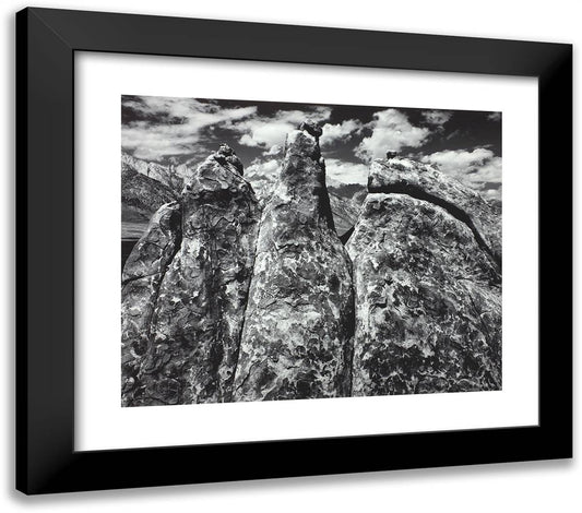 Pinnacles, Alabama Hills, Owens Valley, California 23x20 Black Modern Wood Framed Art Print Poster by Adams, Ansel