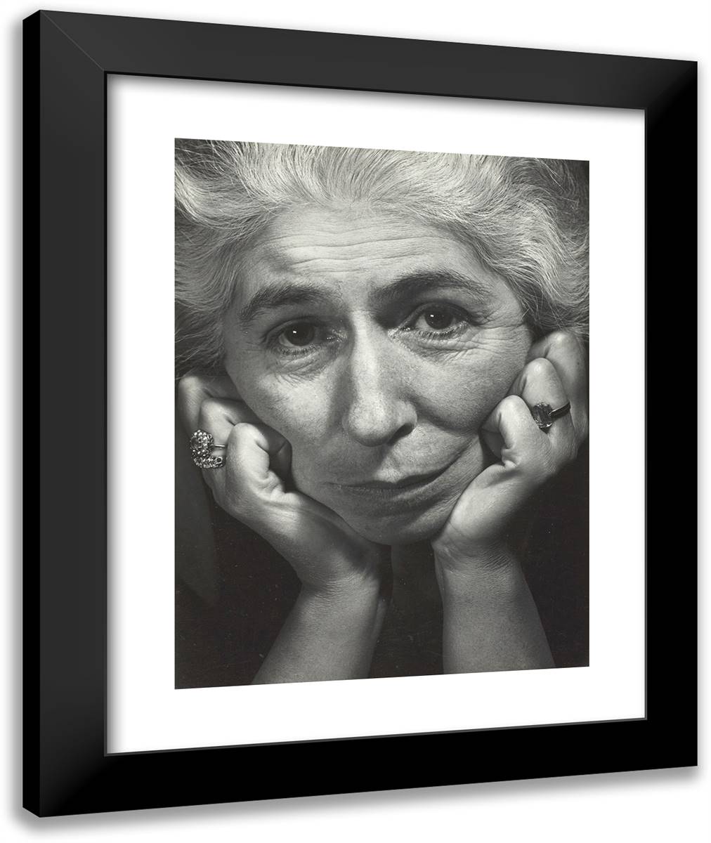 Portrait of Phyllis Bottame 20x24 Black Modern Wood Framed Art Print Poster by Adams, Ansel