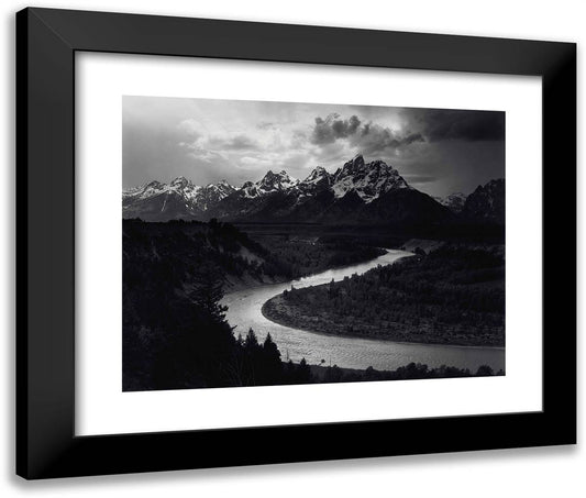 Snake River 24x20 Black Modern Wood Framed Art Print Poster by Adams, Ansel