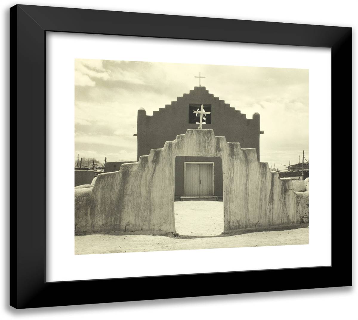 The New Church (Erected About 1860) 22x20 Black Modern Wood Framed Art Print Poster by Adams, Ansel