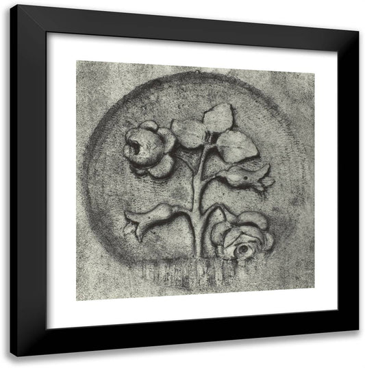 Tombstone Ornament, Laurel Hill Cemetery, San Francisco, California 20x20 Black Modern Wood Framed Art Print Poster by Adams, Ansel