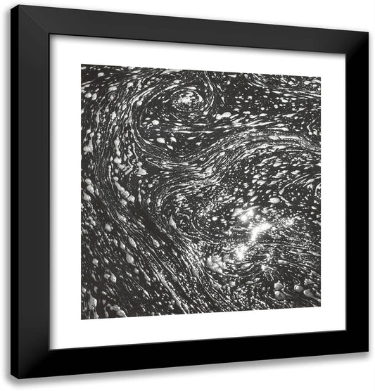 Water and Foam 20x21 Black Modern Wood Framed Art Print Poster by Adams, Ansel