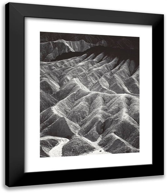 Zabriski Point, Death Valley National Monument, California 20x24 Black Modern Wood Framed Art Print Poster by Adams, Ansel