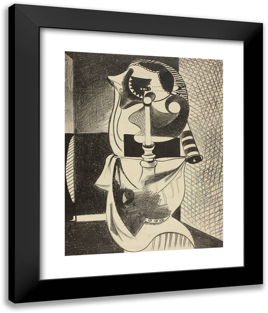 Mannikin 20x24 Black Modern Wood Framed Art Print Poster by Gorky, Arshile