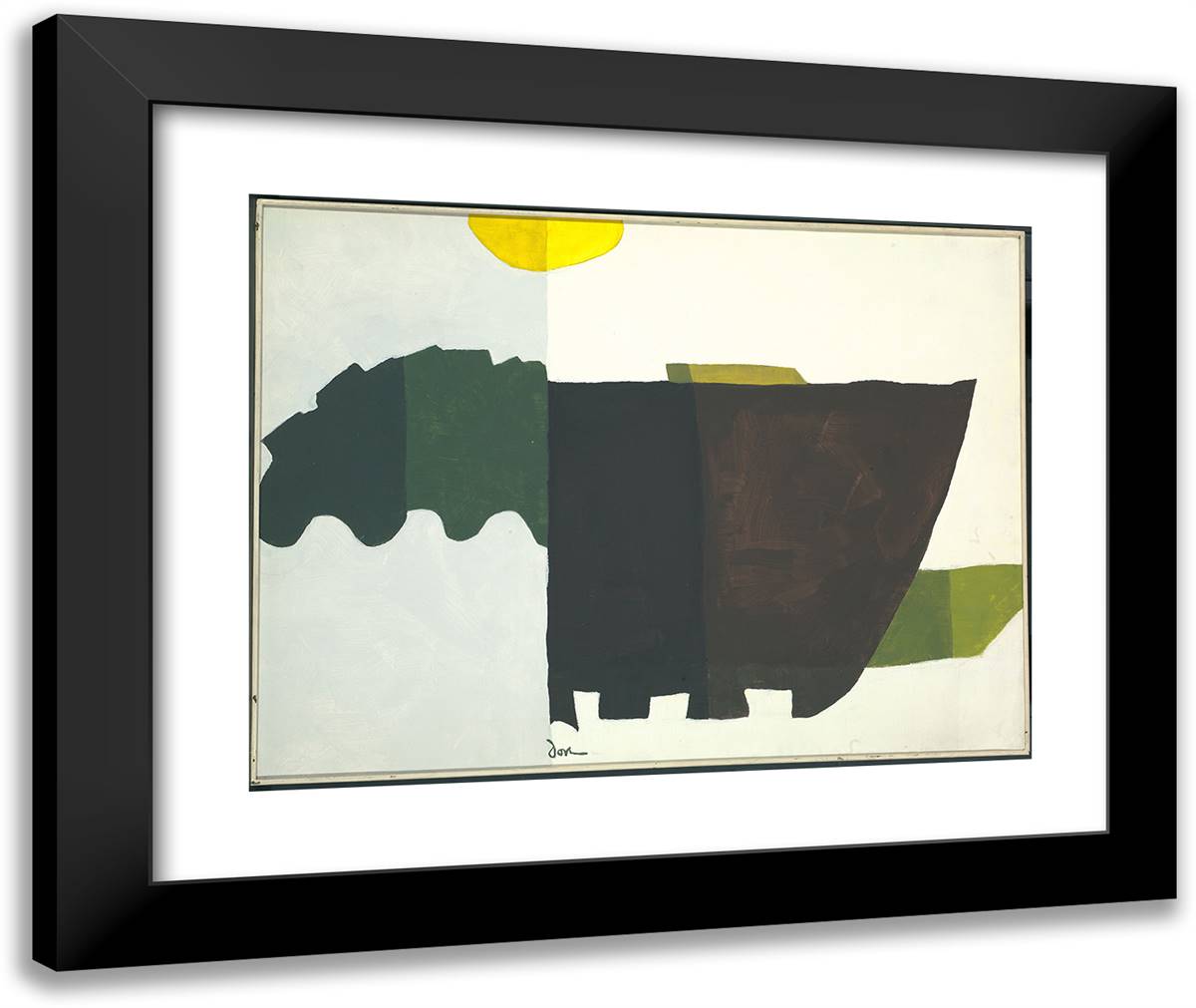 A Reasonable Facsimile 24x20 Black Modern Wood Framed Art Print Poster by Dove, Arthur