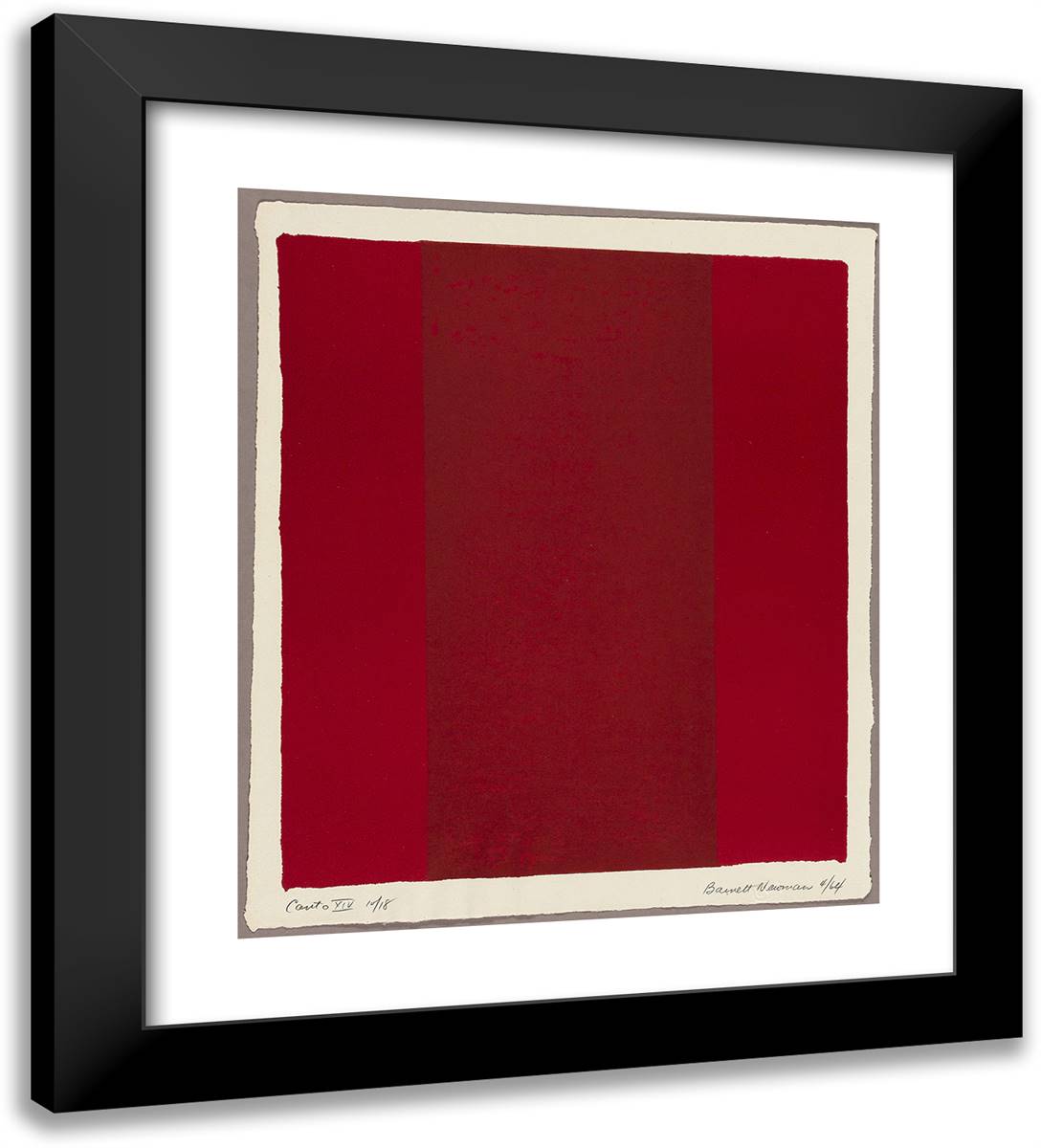 Canto XIv, from 18 Cantos 20x22 Black Modern Wood Framed Art Print Poster by Newman, Barnett