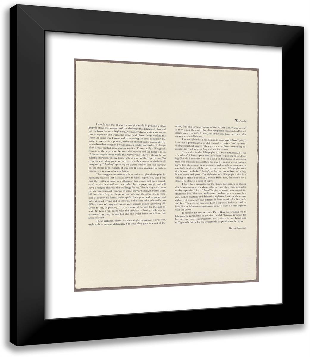 Preface Page, from 18 Cantos_1 20x23 Black Modern Wood Framed Art Print Poster by Newman, Barnett