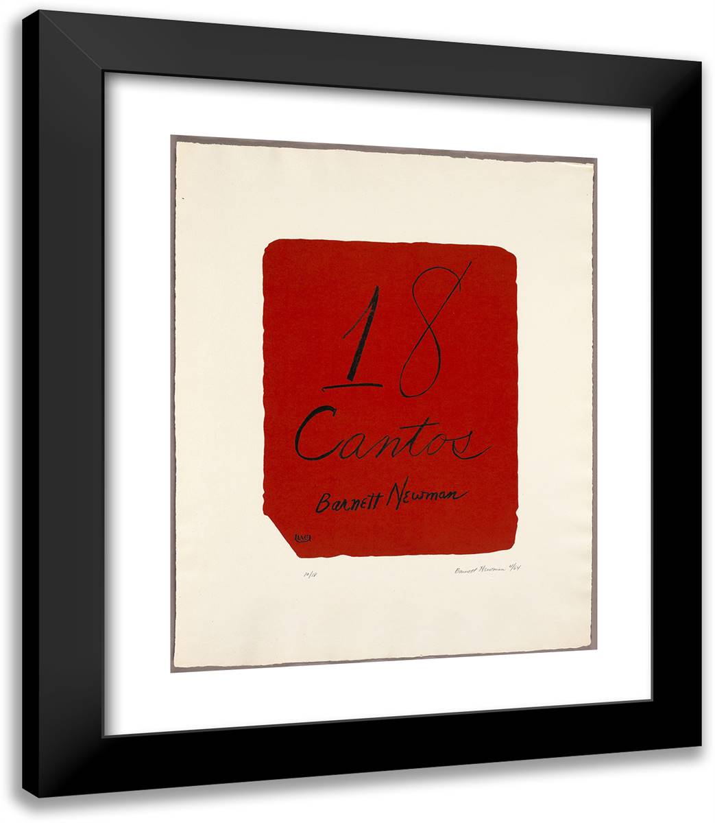 Title Page, from 18 Cantos 20x23 Black Modern Wood Framed Art Print Poster by Newman, Barnett