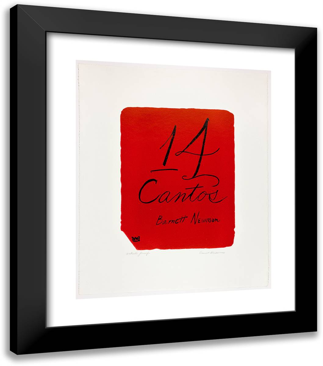 Title Page, from 18 Cantos_3 20x23 Black Modern Wood Framed Art Print Poster by Newman, Barnett